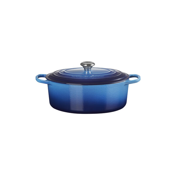 Signature gjutj&auml;rn oval gryta &Oslash; 31 cm, azure, Le Creuset