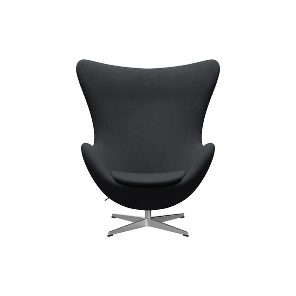 &Auml;gget&trade; 3316 Loungestol, Christianshavn 1173 grey/satin brushed aluminium, Fritz Hansen