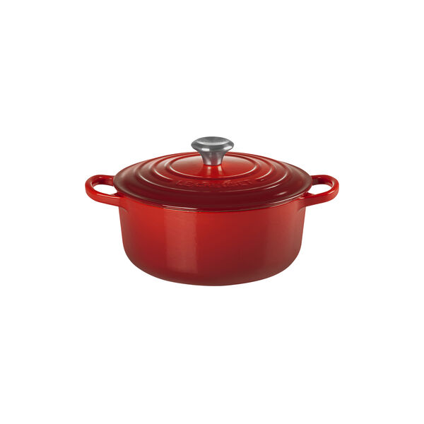 Signature gjutj&auml;rn rund gryta &Oslash; 20 cm, cerise, Le Creuset