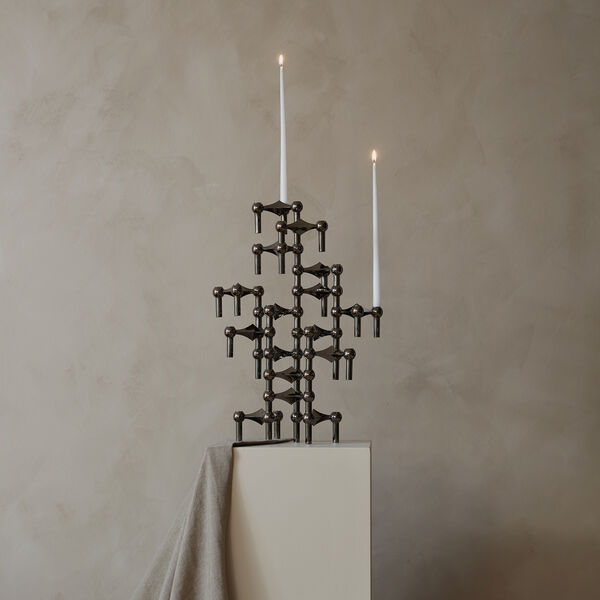 STOFF Nagel ljusstake, svart krom, STOFF Nagel