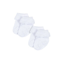 2 Pack Frill Socks, optic white, Konges Sl&oslash;jd