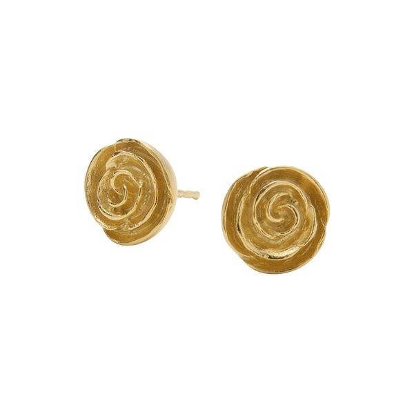 Rose Earsticks Medium, gold plated, Pernille Corydon Jewellery