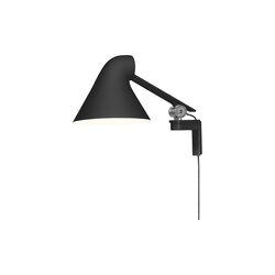 NJP vägglampa, svart, Louis Poulsen