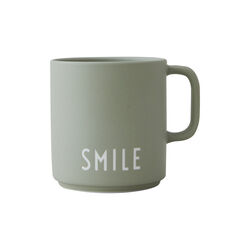 SMILE Favoritkopp med handtag, green, Design Letters