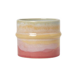 Poppery mugg, pink/mint/gul, Kähler