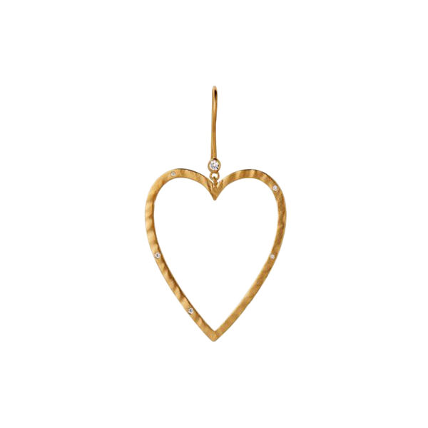 Power Heart Earring Single, gold, Stine A Jewelry