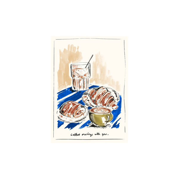 Coffee Mornings with You, Poster & Frame