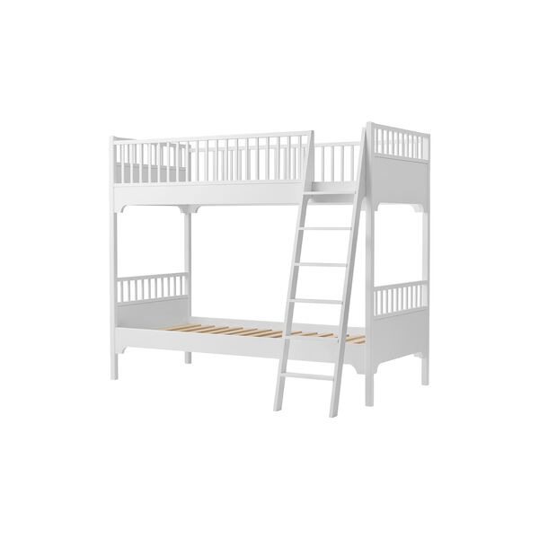 Seaside Classic Bunk Bed 90x200 cm with Slant Ladder Seaside Classic Bunk Bed 90x200 cm with Slant Ladder, Oliver Furniture