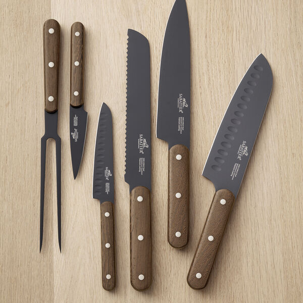 Phenix Walnut Knivset 5 delar, Lion Sabatier