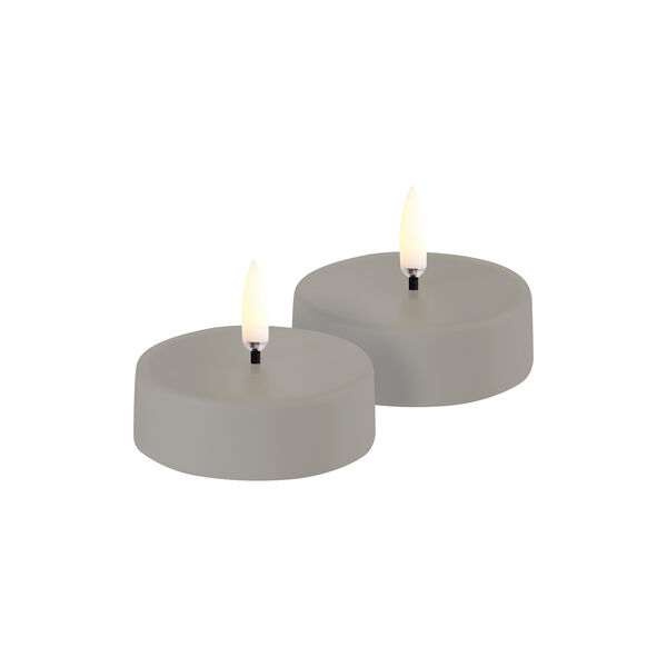LED rechargeable maxi tealight 2 st., sandstone, Uyuni Lighting