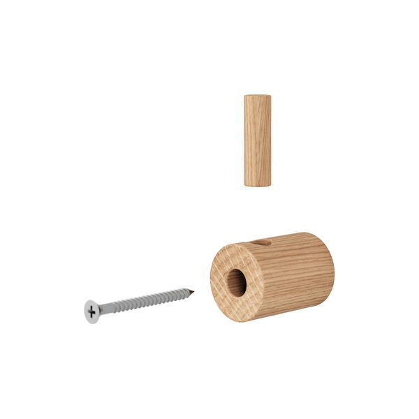 Wooden Wall Hook, oak, MOEBE