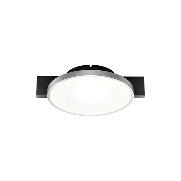 INLAY ROUND C1 taklampa, matt black/satin silver, LIGHT-POINT