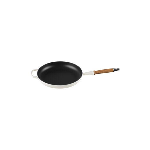 Signature gjutj&auml;rn stekpanna med tr&auml;handtag &Oslash; 28 cm, meringue, Le Creuset