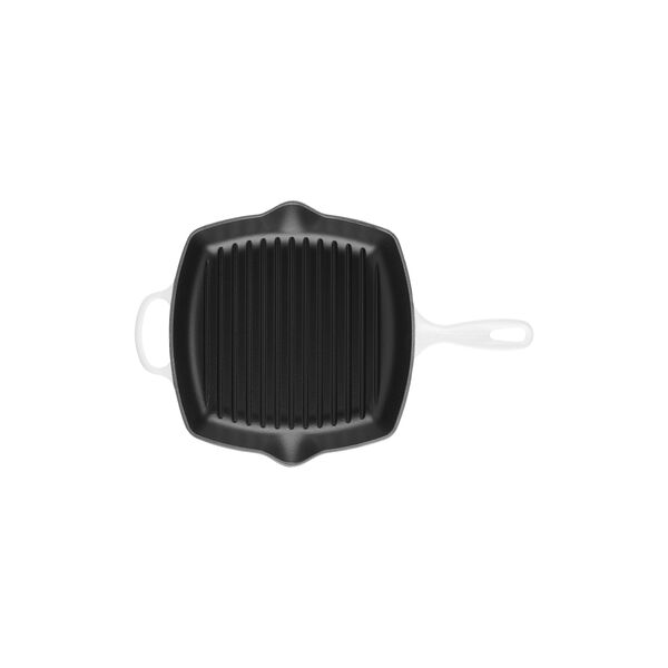 Signature gjutj&auml;rn kvadratisk grillpanna 26 cm, white, Le Creuset