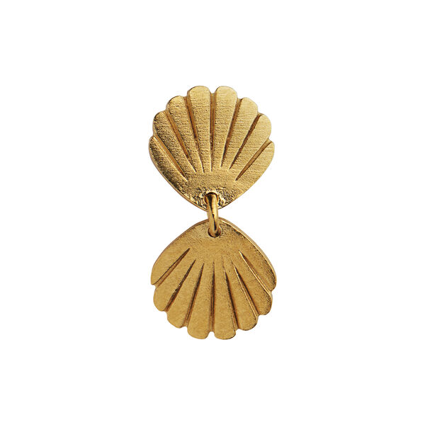 Two Petit Shell Earring Single, gold, Stine A Jewelry