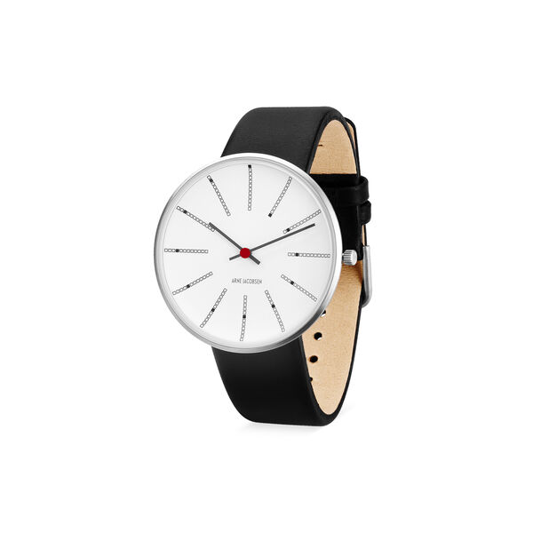 Bankers armbandsur, white/steel/black Bankers armbandsur, white/steel/black, Arne Jacobsen Watches