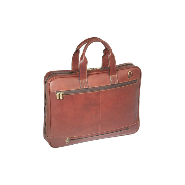 1 Compartment Laptop Bag, dark brown, Tony Perotti