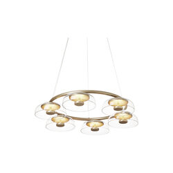 Blossi 6 Pendant, nordic gold/clear, Nuura