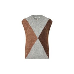 Forca Knit Vest, light grey melange, Second Female