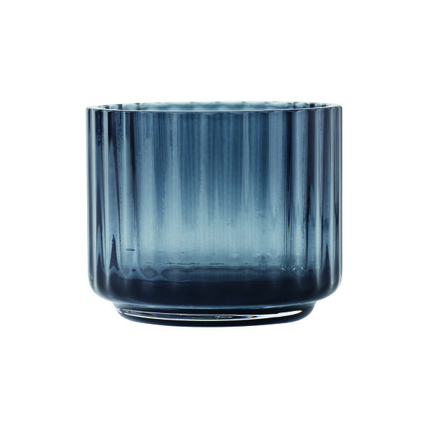 Ljuslykta glas, midnight blue, Lyngby Porcel&aelig;n