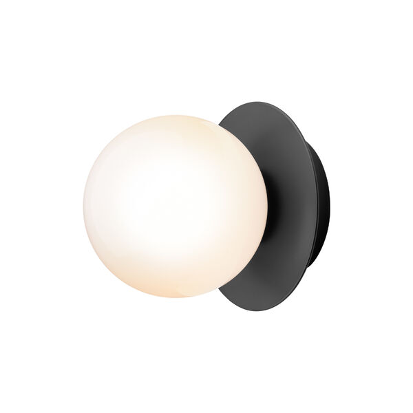 Liila 1 Small Wall Lamp, black/opal, Nuura