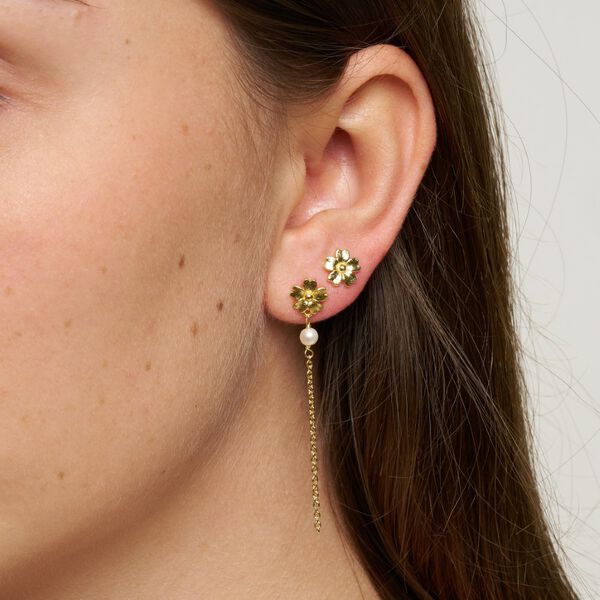 Poppy pearl &ouml;ronh&auml;ngen, silverpl&auml;terade, Pure by Nat