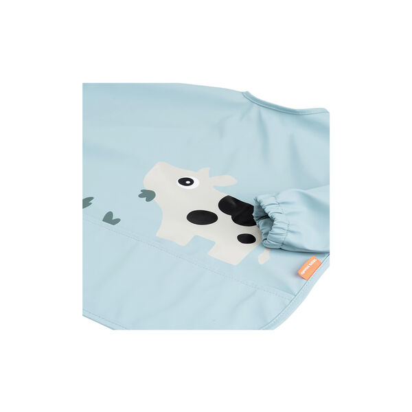 Tiny Farm Sleeved Pocket Bib, blue, Done by Deer