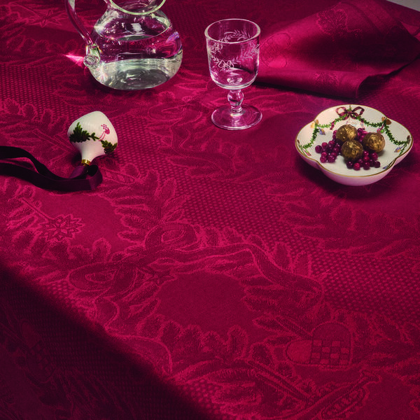 Star Fluted Plain napkin 2 pcs, red, Royal Copenhagen