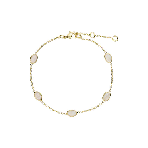 Jade | Goldplated / Rose Quartz | Armband, Pure by Nat