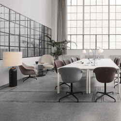 Gravity XL l&aring;g golvlampa, svart&nbsp;marmor/vit, GUBI