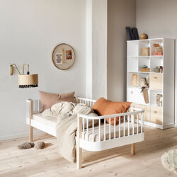 Wood Original | 90x200 cm | White/Oak | Day Bed, Oliver Furniture