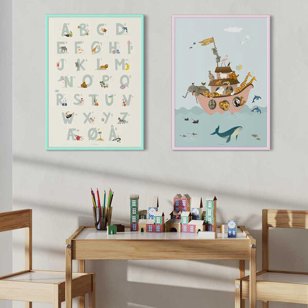 Alphabeth Blue Danish Poster Alphabeth Blue Danish Poster, ViSSEVASSE