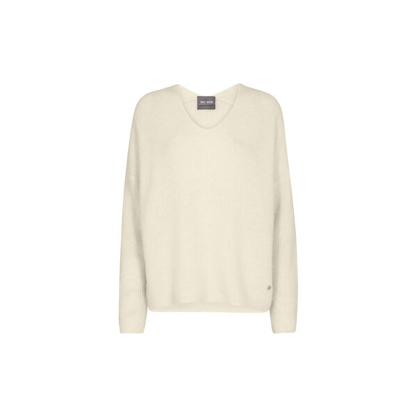 MMThora V-Neck Knit, ecru, MOS MOSH