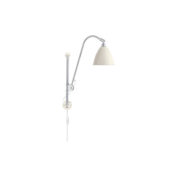 Bestlite BL5 vägglampa, matt vit/krom Bestlite BL5 vägglampa, matt vit/krom, GUBI