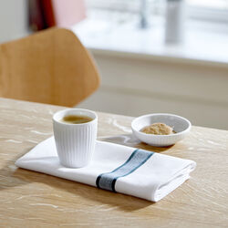 Tygservett, gr&ouml;n/vit, Pillivuyt