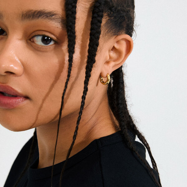 NEVAEH hoops, guldpl&auml;terade, Pilgrim