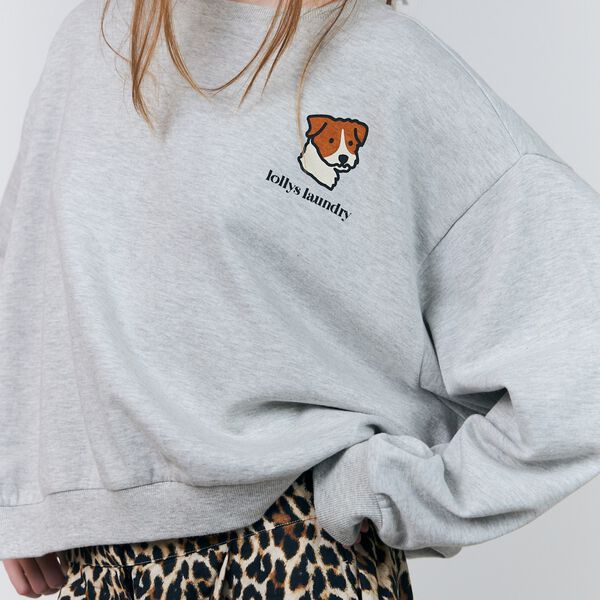 SydneyLL Dog Sweatshirt LS, light grey melange, Lollys Laundry