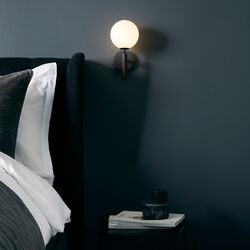 Miira Wall Lamp, rock grey/opal, Nuura