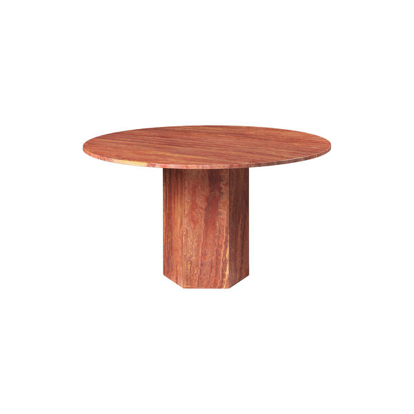 Epic Round Dining Table, burnt red, GUBI