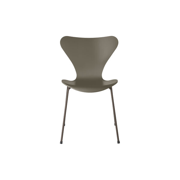 Serie 7&trade; 3107 hellackerad stol, olive green/brown bronze, Fritz Hansen