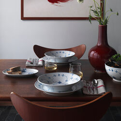 Blue Fluted Plain djup tallrik, 24 cm, Royal Copenhagen