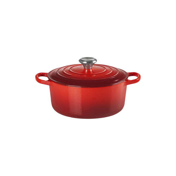 Signature gjutj&auml;rn rund gryta &Oslash; 24 cm, cerise, Le Creuset