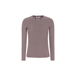 SRFenja Stripe O neck Top, vinyard wine, Soft Rebels