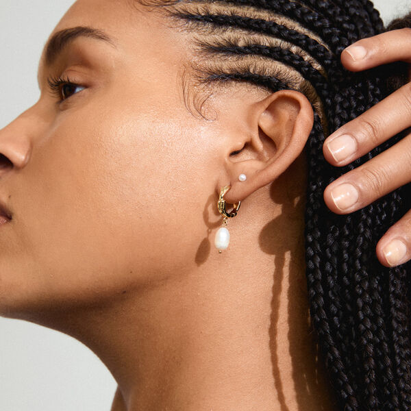 JONNE Pearl &Ouml;ronh&auml;ngen 2 set, guldpl&auml;terat, Pilgrim