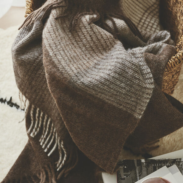 Oxford Throw, 05104 shades brown, Silkeborg Uldspinderi