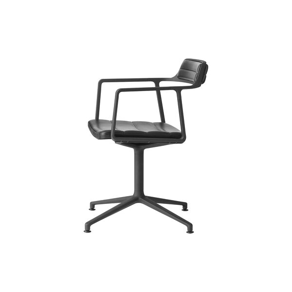 VIPP452 Swivel Chair with Gliders, black/black, Vipp