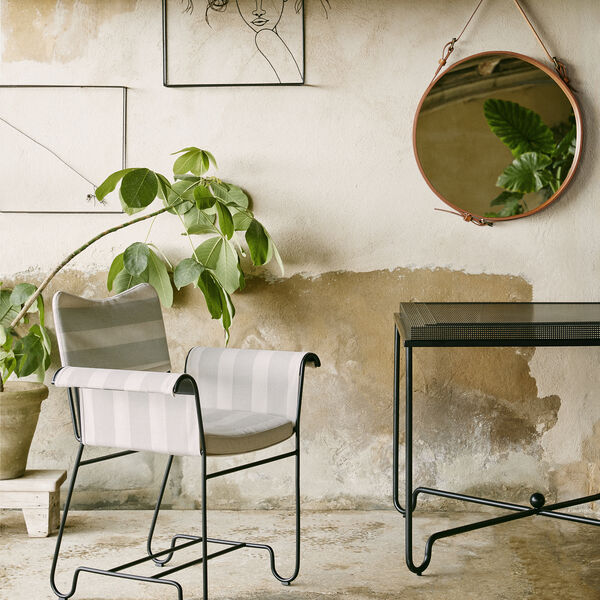 Tropique Dining Chair without Fringes, Leslie Stripe Limonta 20/classic black, GUBI