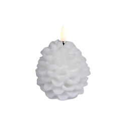 LED candle pine cone, nordic white, Uyuni Lighting