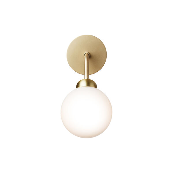 Apiales Wall Lamp, brushed brass/opal, Nuura