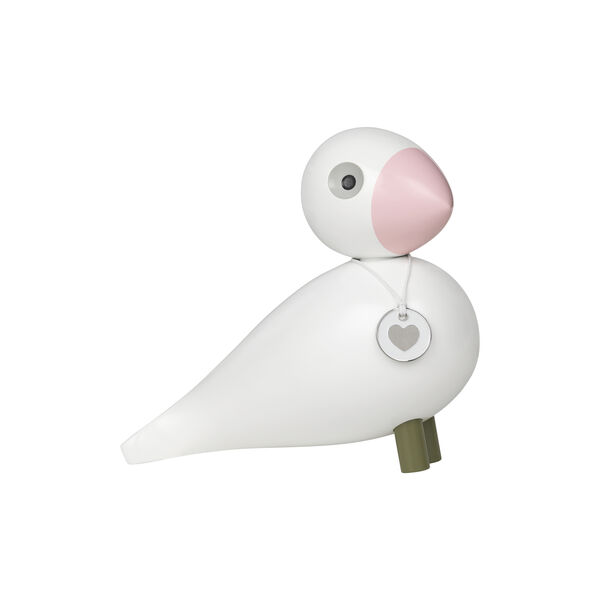 Sångfågel Love, vit/rosa, Kay Bojesen Denmark